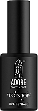Парфумерія, косметика Глянцевий топ для гель-лаку з крихтою - Adore Professional Dots Top