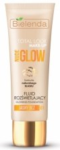 Духи, Парфюмерия, косметика Осветляющий флюид для лица - Bielenda Total Look Make-Up Nude Glow Fluid