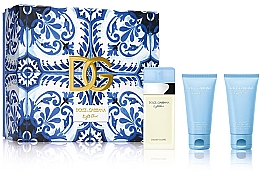 Духи, Парфюмерия, косметика Dolce & Gabbana Light Blue - Набор (edt/50ml + b/cr/50ml + sh/gel/50ml)