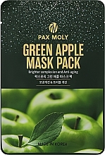 Маска тканинна із зеленим яблуком - Pax Moly Real Green Apple Mask Pack — фото N1