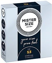 Презервативы латексные, размер 53, 3 шт - Mister Size Extra Fine Condoms — фото N1