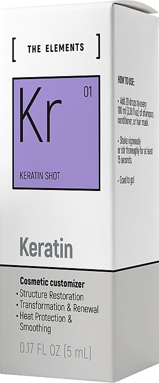 Косметическое средство "Чистый кератин" - Pharma Group Laboratories The Elements Keratin Shot — фото N2