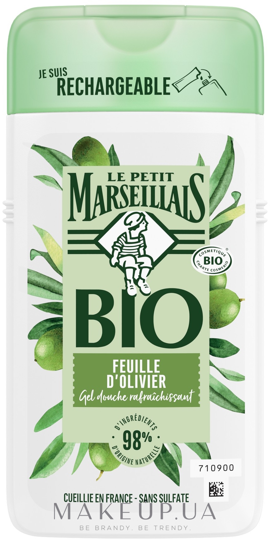 Гель для душу "Листя оливи", біо - Le Petit Marseillais — фото 250ml