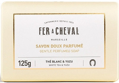 Марсельское мыло "Белый чай и юзу" - Fer A Cheval Gentle Perfumed Soap White Tea & Yuzu — фото N1