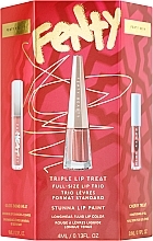Духи, Парфюмерия, косметика Набор - Fenty Beauty Triple Lip Threat (lip/gloss/9ml + lip/paint/4ml + lip/oil/5.6ml)