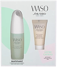 Парфумерія, косметика Набір - Shiseido Waso Quick Matte Moisturizer Facial Gel Combo (f/emuls/75ml + f/polish/30ml + n/f/mask/sample/1.5ml)