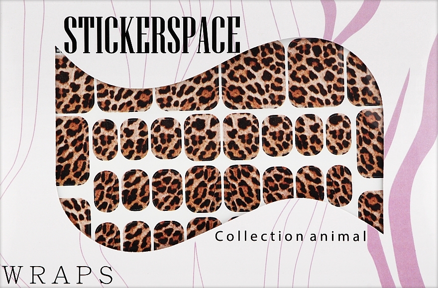 Дизайнерские наклейки для ногтей "Leopard Pedi" - StickersSpace 