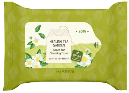 Очищающие салфетки - The Saem Healing Tea Garden Green Tea Cleansing Tissue