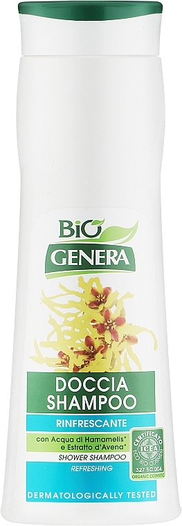 Восстанавливающий шампунь для волос с Гамамелисом и экстрактом овса - Genera Doccia Shampoo  — фото N1
