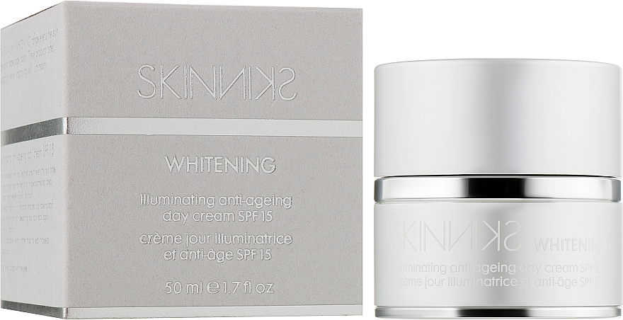 Відбілюючий омолоджуючий денний крем - Mades Cosmetics Skinniks Whitening Illuminating Anti-ageing Day Cream — фото N2
