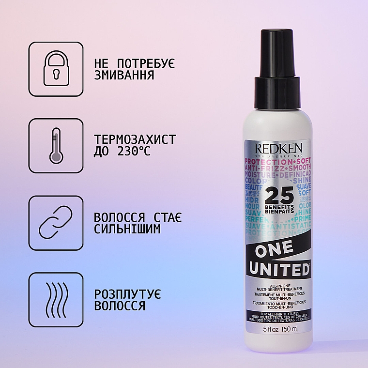 Мультифункциональный спрей 25-В-1 для всех особенностей и типов волос - Redken One United Elixir — фото N5