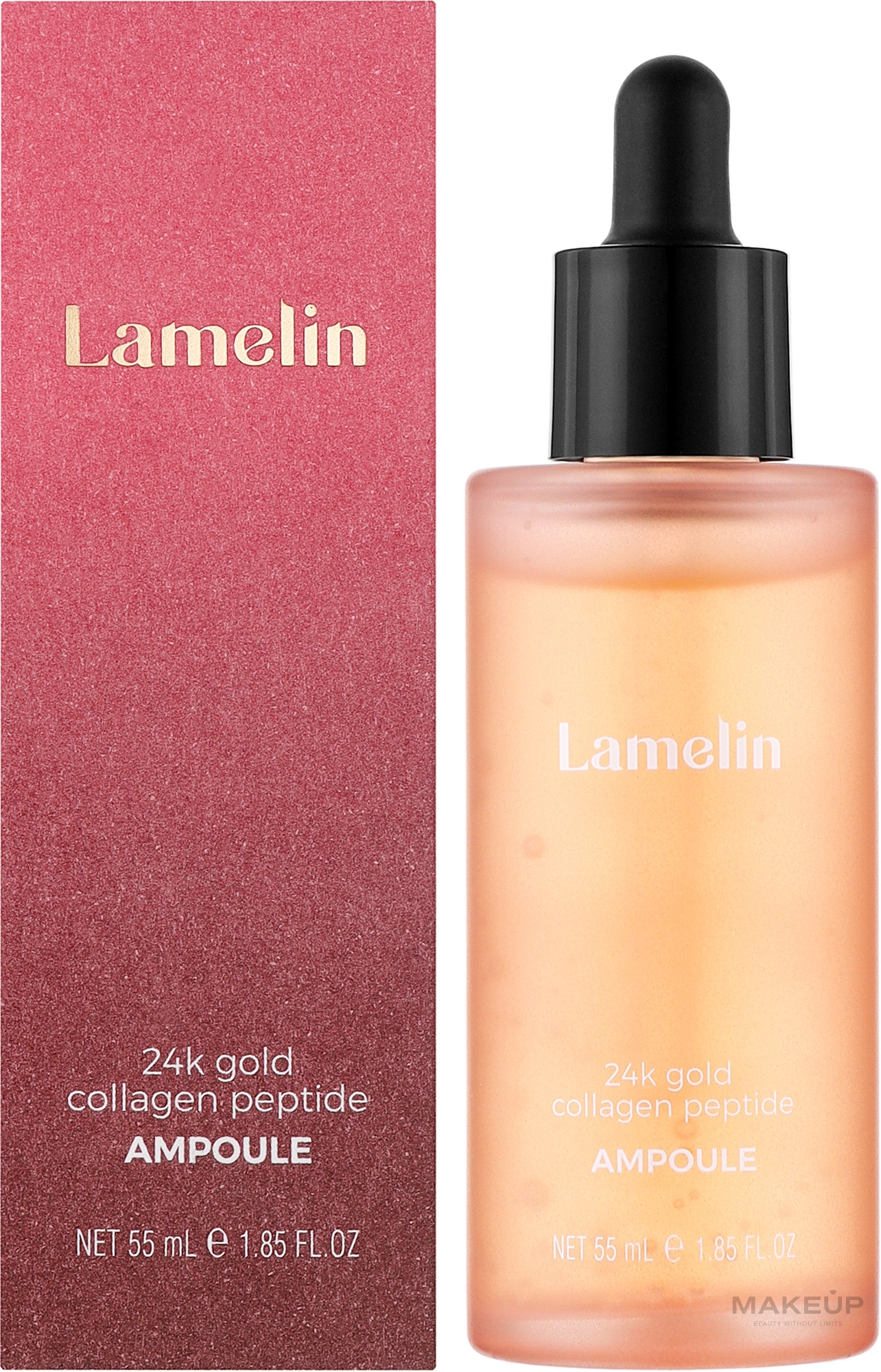 Сироватка для обличчя з колагеном і пептидами - Lamelin 24K Gold Collagen Peptide Ampoule — фото 55ml