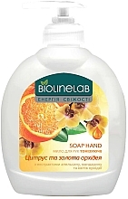 Жидкое мыло для рук "С экстрактами цитруса и золотой орхидеи" - Biolinelab Cream-Soap Hand — фото N1