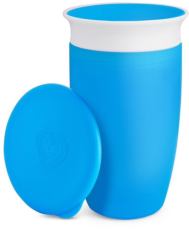 Чашка-непроливайка з кришкою, блакитна, 296 мл - Miracle — фото N1