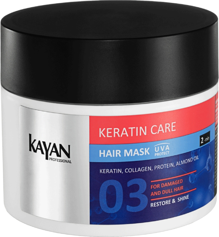 Маска для поврежденных и тусклых волос - Kayan Professional Keratin Care Hair Mask — фото N1