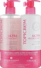 Духи, Парфюмерия, косметика УЦЕНКА Набор - Topicrem Ultra-Moisturizing (sh/gel/500ml + b/milk/500ml) *