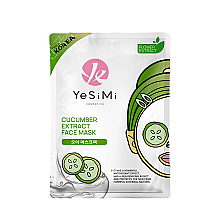 Парфумерія, косметика Маска для обличчя з екстрактом огірка - YeSiMi Cucumber Extract Face Mask