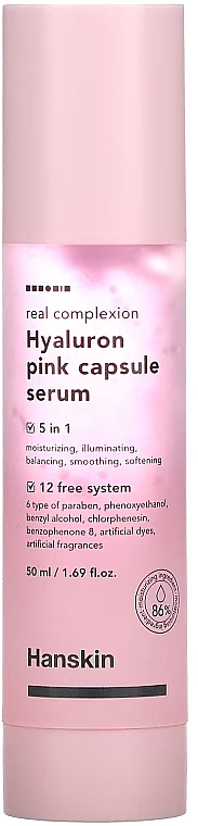 Трояндова капсульна сироватка з гіалуроном - Hanskin Real Complexion Hyaluron Pink Capsule Serum — фото N1