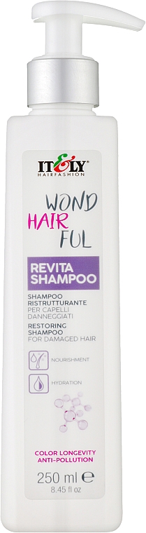 Відновлювальний шампунь для волосся - Itely Hairfashion WondHairFul Revita Shampoo — фото N1