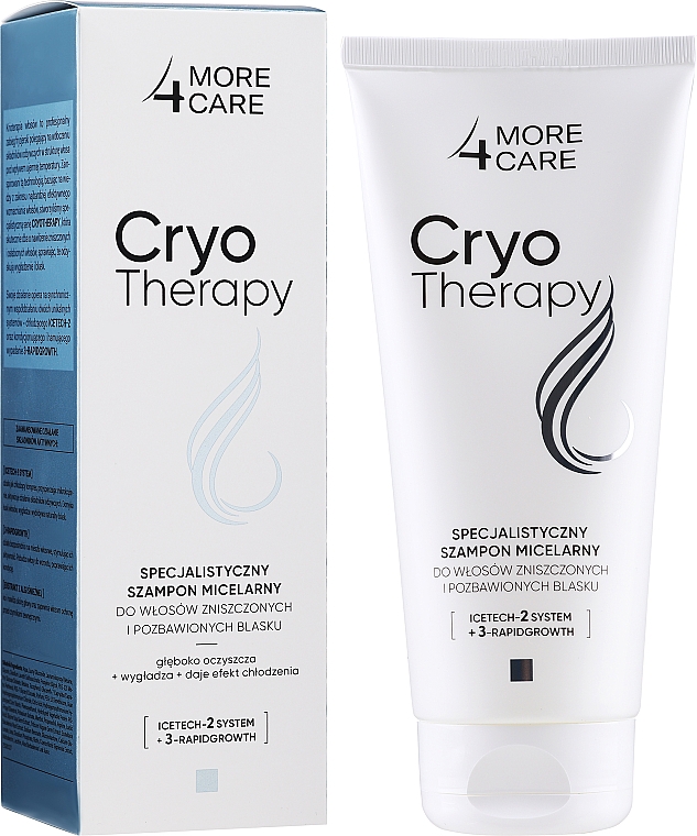 Шампунь міцелярний для пошкодженого і тьмяного волосся - More4Care Cryo Therapy Shampoo — фото N1