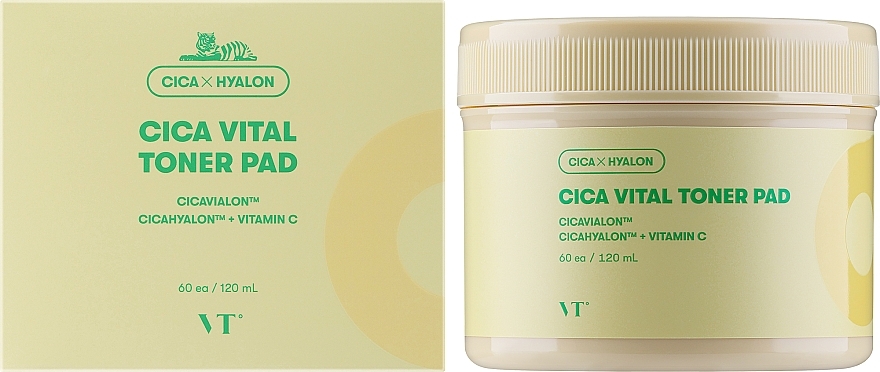 Освітлювальний тонік-пади для обличчя - VT Cosmetics Cica Vital Toner Pad — фото N2