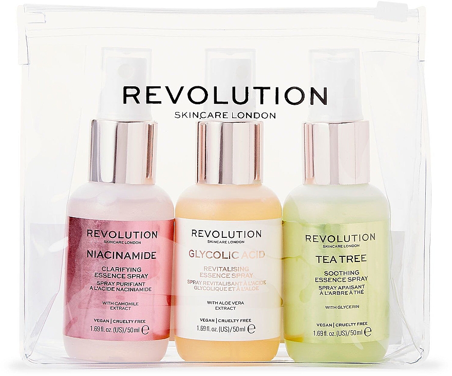 Набір - Revolution Skincare Mini Essence Spray Collection So Soothing (spray/50ml + spray/50ml + spray/50ml) — фото N1