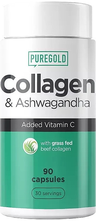 Коллаген с ашвагандой, капсулы - PureGold Collagen & Ashwagandha — фото N1