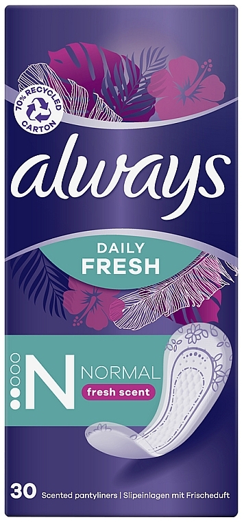 Гигиенические прокладки, 30 шт. - Always Dailies Fresh Scent Normal — фото N1