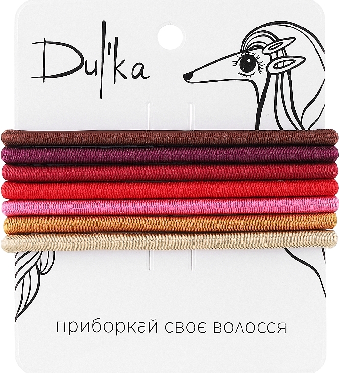 Набір різнобарвних гумок для волосся UH717706, 7 шт - Dulka — фото N1