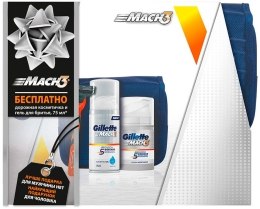 Парфумерія, косметика Подарунковий набір - Gillette Mach3 (Бритва зі змінною касетою + gel/75ml + balm/50ml)