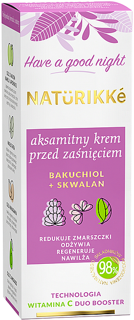 Нічний крем для обличчя - Naturikke Bakuchiol Night Cream — фото N1