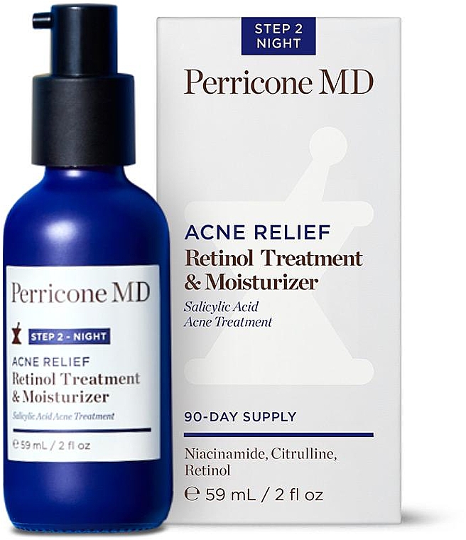 Увлажняющий крем для лица с ретинолом - Perricone MD Acne Relief Retinol Treatment & Moisturizer