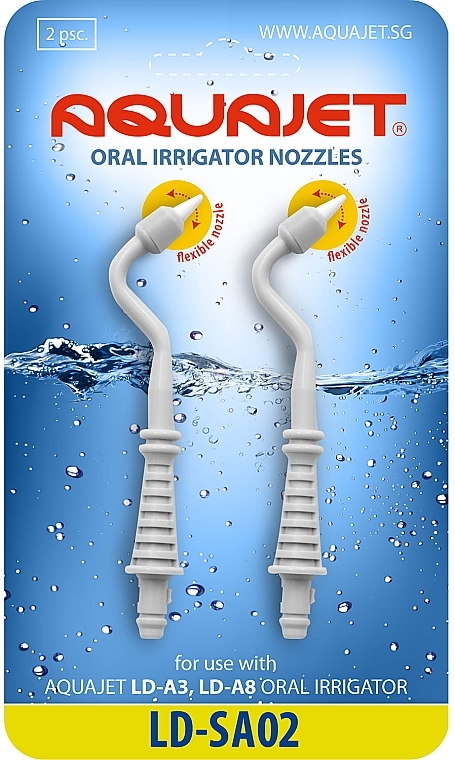 Насадки для іригаторів, 2 шт. - Aquajet Oral Irrigator Nozzles — фото N1