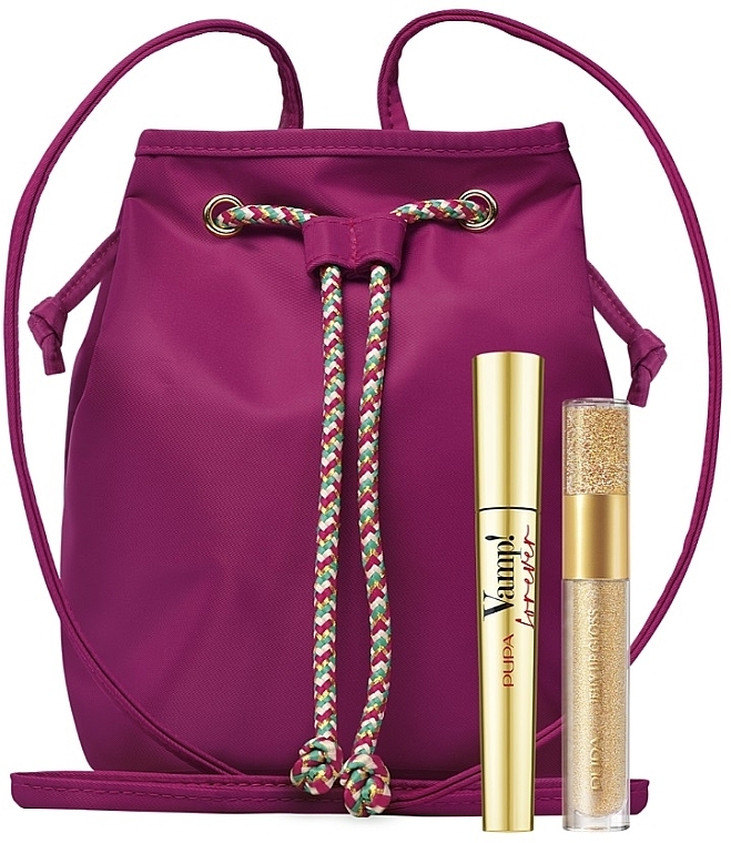 Набор - Pupa Vamp! Forever & Jelly Lip Gloss (mascara/9ml + lip/gloss/4ml + backpack) — фото N1