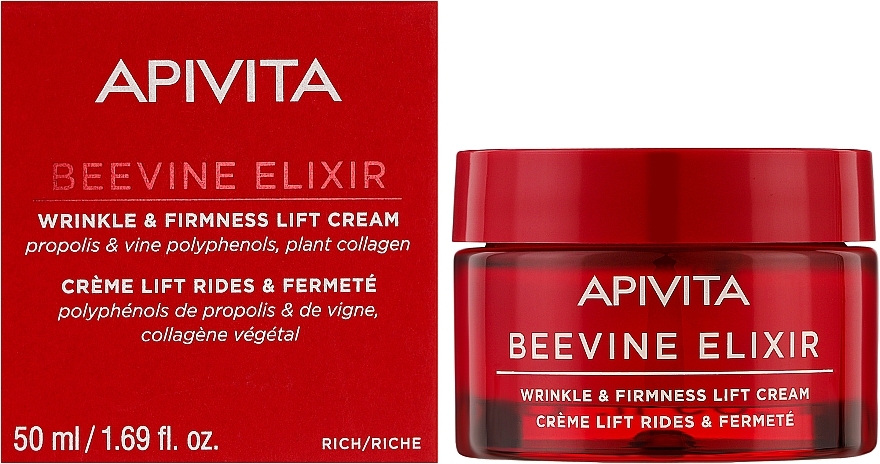 Зміцнювальний ліфтинг-крем проти зморщок - Apivita Beevine Elixir Wrinkle & Firmness Lift Cream Rich Texture — фото N2