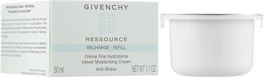Крем для лица легкой консистенции - Givenchy Ressource Velvet Moisturizing Cream (сменный блок) — фото N2
