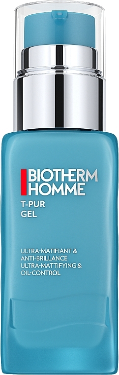 Ультраматирующий увлажняющий гель для лица - Biotherm Homme T-Pur Ultra-Mattifying And Oil-Control Gel — фото N1