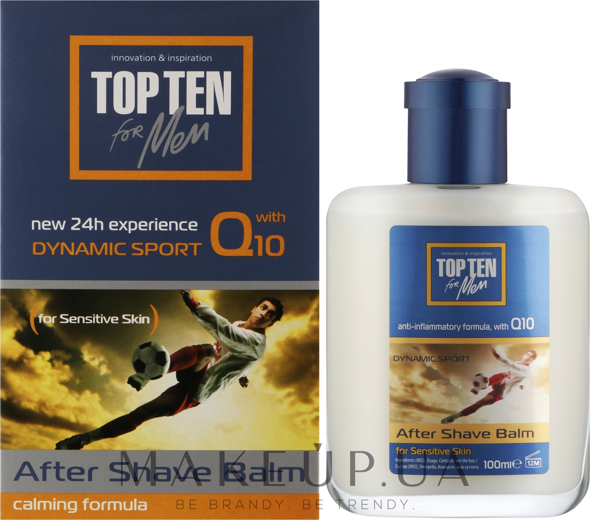 Бальзам после бритья "Dynamic Sport Q10" - Top Ten For Men After Shave Balm — фото 100ml