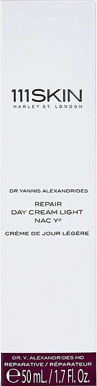 Відновлювальний легкий денний крем для обличчя - 111SKIN Repair Day Cream Light NAC Y2 — фото N2