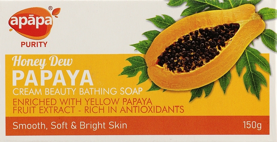 Антиоксидантное мыло с экстрактом желтой папайи "Медовый цвет" - Apapa Purity Honey Dew Papaya — фото N1
