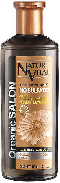 Делікатний безсульфатний шампунь з календулою - Natur Vital Organic Salon No Sulfates Marigold Shampoo — фото N1