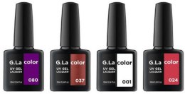 Парфумерія, косметика Набір гель-лаків №5 (01, 24, 37, 80) - G. Lacolor UV Gel Lacquer Set (nail/4x10ml)