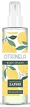 Ароматная вода "Цитронелла" - Saphir Parfums Citronela Body Splash — фото N1