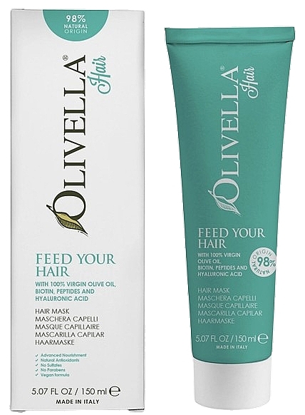 Маска для волосся з біотином та оливковою олією - Olivella Feed Your Hair Mask — фото N1