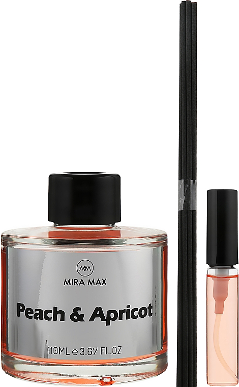 Аромадифузор - Mira Max Peach & Apricot Fragrance Diffuser With Reeds — фото N2