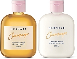 Парфумерія, косметика Mermade Champagne - Парфумований набір для догляду за тілом (shr/gel/200ml + b/lot/200ml)