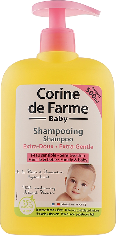 Деликатный шампунь с экстрактом миндального цветка - Corine de Farme Baby