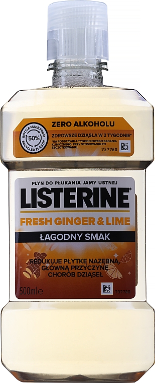 Ополаскиватель "Свежий имбирь и лайм" - Listerine Fresh Ginger & Lime Mild Taste — фото N1