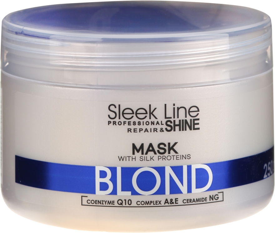 Восстанавливающая маска с шелком для светлых волос - Stapiz Sleek Line Repair & Shine Blond Mask — фото N1
