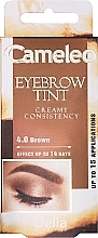 Крем-фарба для брів, коричнева - Delia Eyebrow Tint Cream Cameleo 4.0 Brown — фото N1